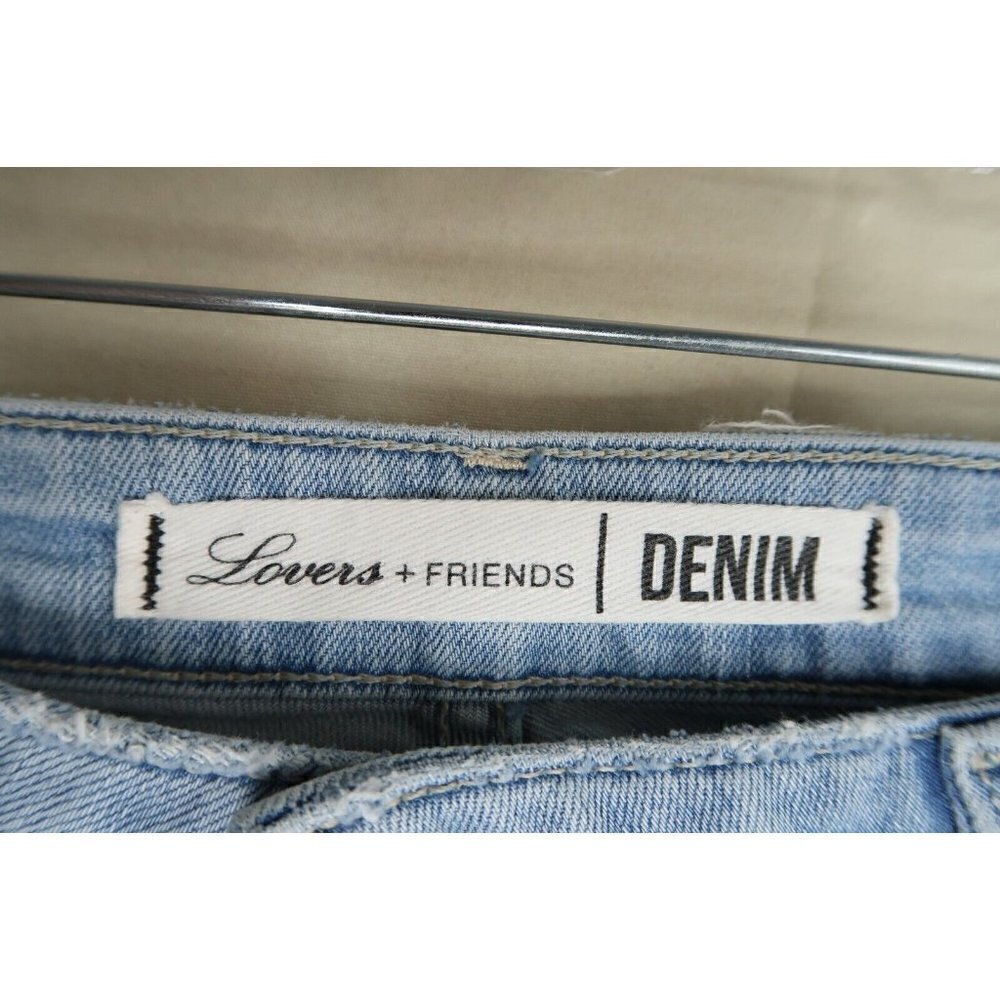 Lovers + Friends Logan Jeans Light Wash Distressed Destroyed Tapered Women's 29 - Picture 9 of 13